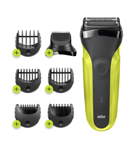 Braun Series 3 81702942 Herrenrasierapparat Folienschaber Trimmer Schwarz, Grün