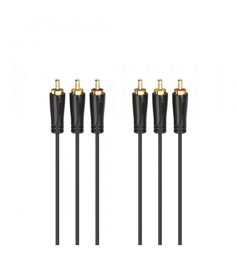 Hama 00205150 audio cable 1.5 m 3 x RCA Black