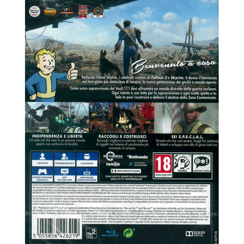 Bethesda Fallout 4 PS Hits Standard Italian PlayStation 4
