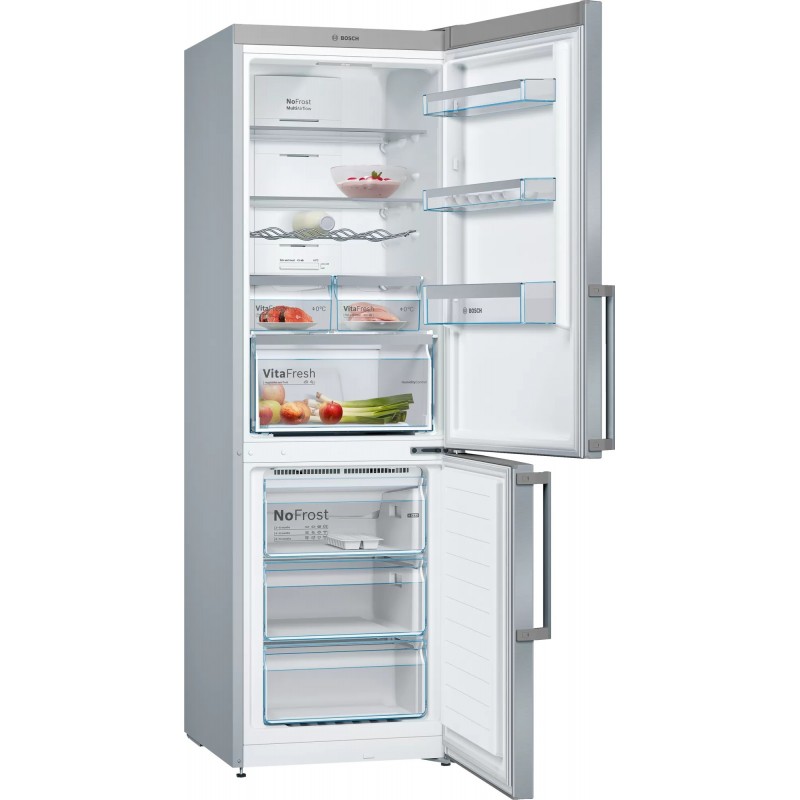 Bosch Serie 4 KGN367IDQ fridge-freezer Freestanding 326 L D Stainless steel