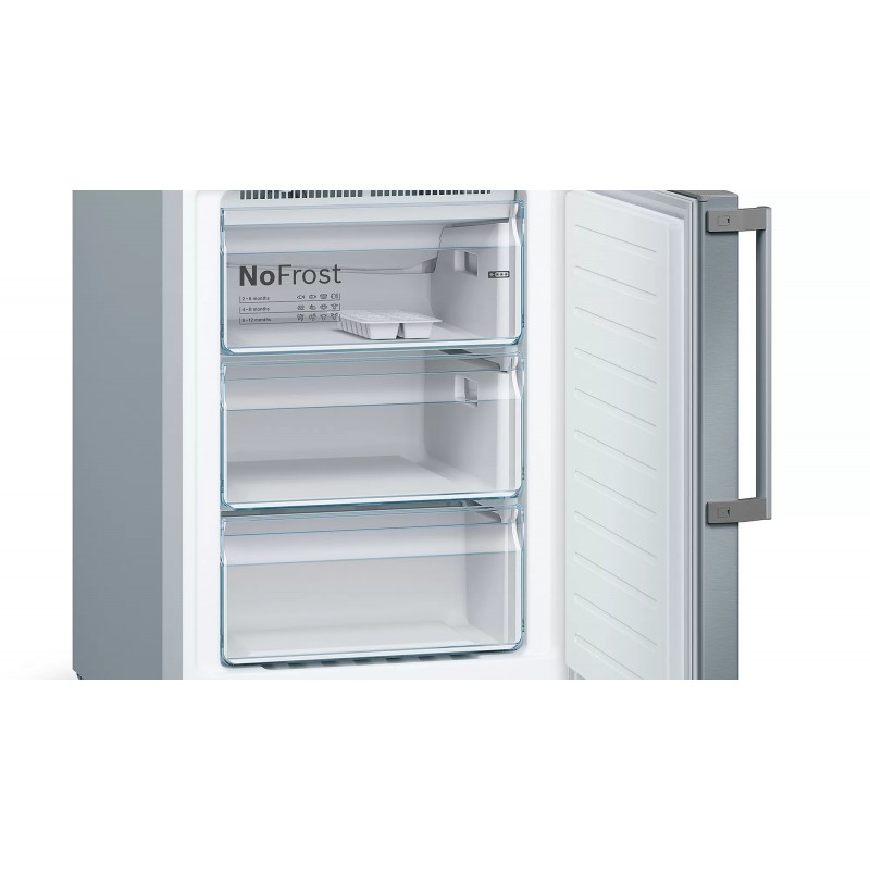 Bosch Serie 4 KGN367IDQ fridge-freezer Freestanding 326 L D Stainless steel