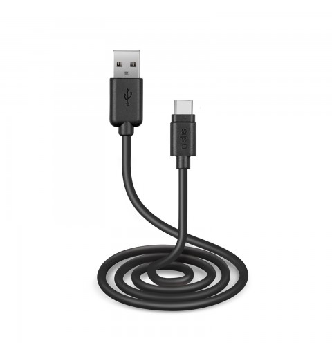 SBS TECABLETC3MTK câble USB 3 m USB 2.0 USB A USB C Noir