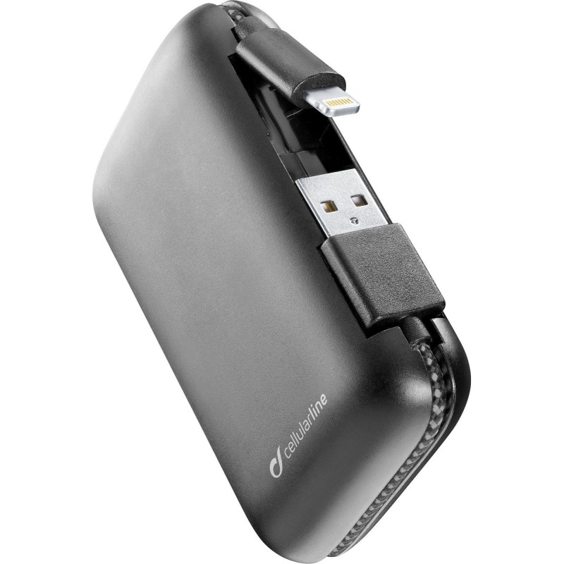 Cellularline FreePower Cable 5000 banque d'alimentation électrique 5000 mAh Noir