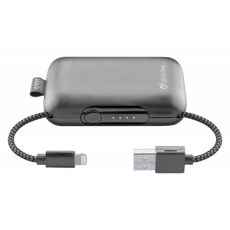 Cellularline FreePower Cable 5000 power bank 5000 mAh Black