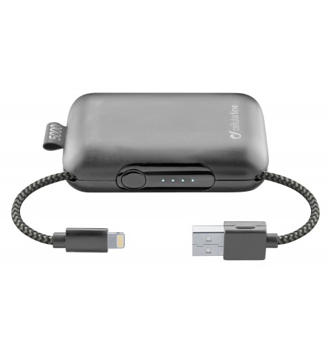 Cellularline FreePower Cable 5000 power bank 5000 mAh Black