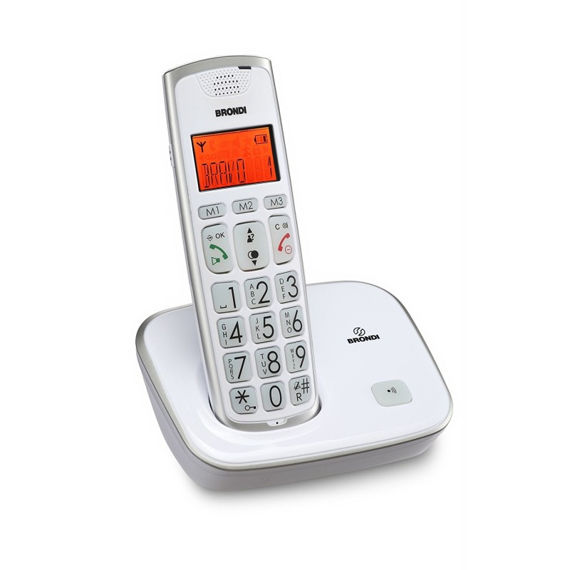 Brondi Bravo Gold Teléfono DECT Identificador de llamadas Blanco