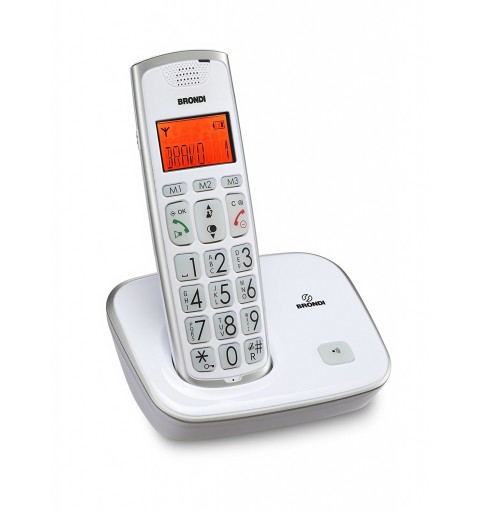 Brondi Bravo Gold Teléfono DECT Identificador de llamadas Blanco