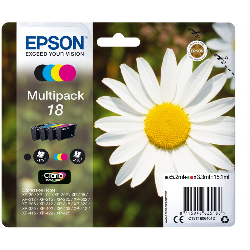 Epson Daisy Multipack 18 4 colores (etiqueta RF)