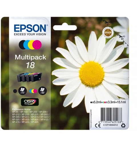 Epson Daisy Multipack 18 4 colores (etiqueta RF)