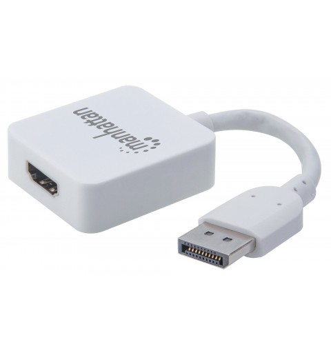 Manhattan 152648 adaptador de cable de vídeo 0,11 m DisplayPort HDMI tipo A (Estándar) Blanco