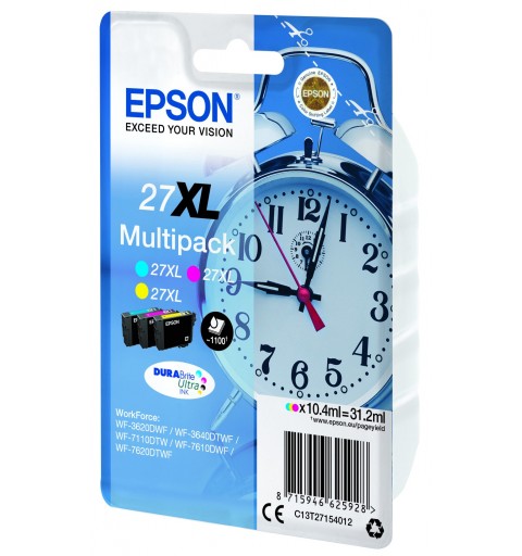 Epson Alarm clock Multipack 3-colour 27XL DURABrite Ultra Ink