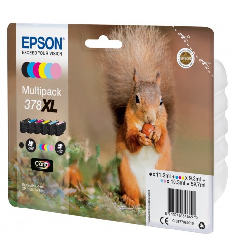 Epson Squirrel Multipack 6-colours 378XL Claria Photo HD Ink