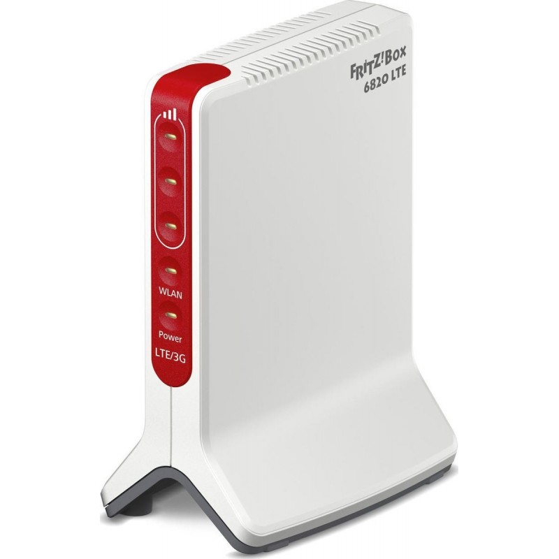 FRITZ! Box 6820 LTE International router inalámbrico Gigabit Ethernet Banda única (2,4 GHz) 3G 4G Rojo, Blanco