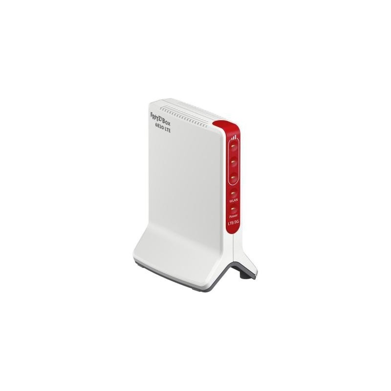 FRITZ! Box 6820 LTE International wireless router Gigabit Ethernet Single-band (2.4 GHz) 3G 4G Red, White