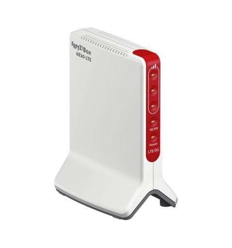 FRITZ! Box 6820 LTE International wireless router Gigabit Ethernet Single-band (2.4 GHz) 3G 4G Red, White