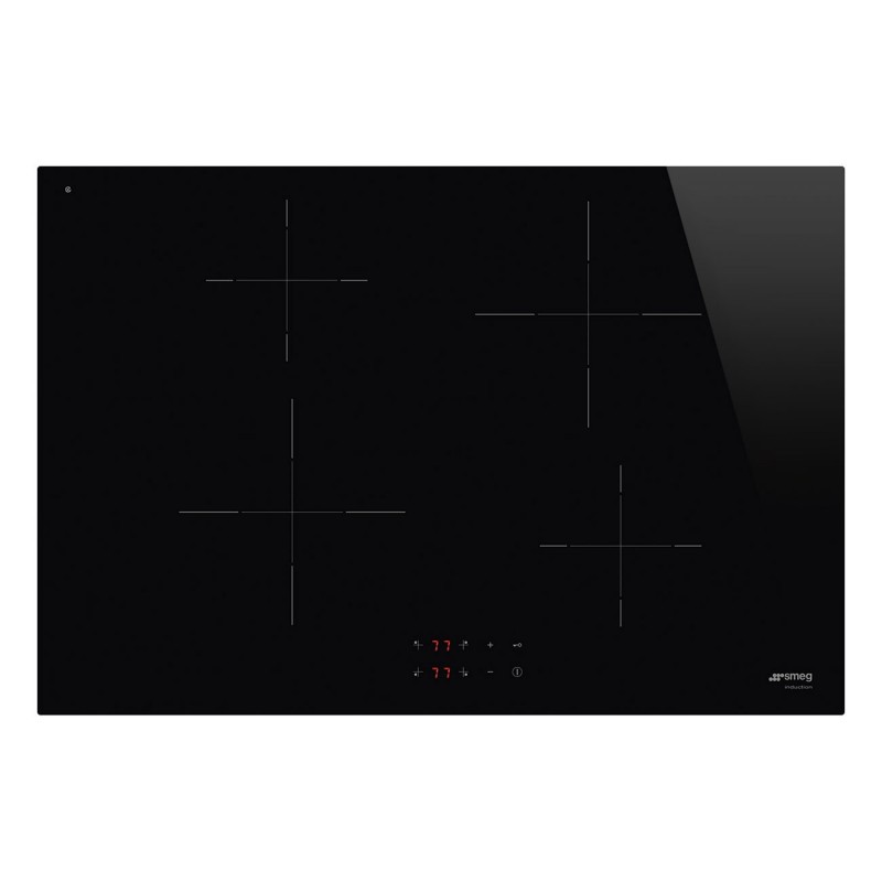 Smeg SI2741D plaque Noir Intégré (placement) 75 cm Plaque avec zone à induction 4 zone(s)