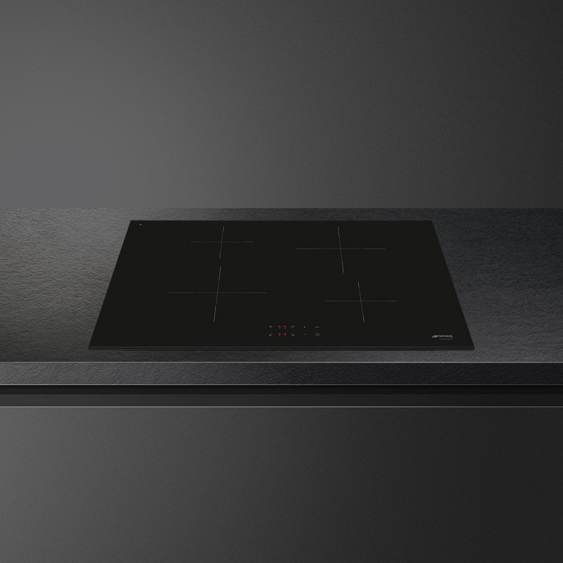 Smeg SI2741D hob Black Built-in 75 cm Zone induction hob 4 zone(s)