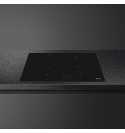 Smeg SI2741D hob Black Built-in 75 cm Zone induction hob 4 zone(s)