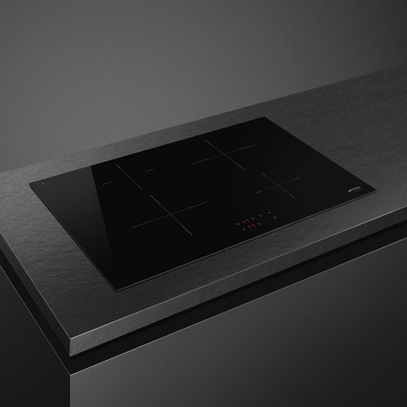 Smeg SI2741D hob Black Built-in 75 cm Zone induction hob 4 zone(s)