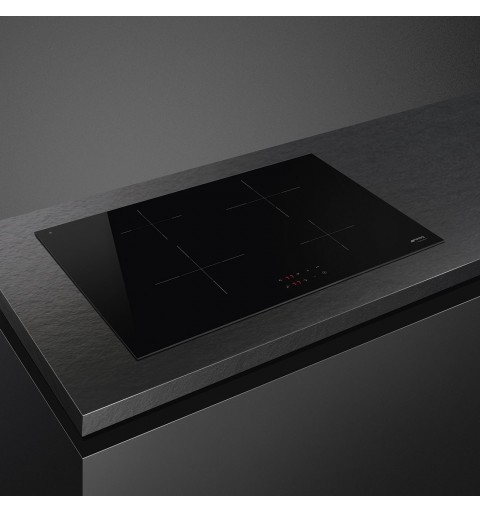 Smeg SI2741D hob Black Built-in 75 cm Zone induction hob 4 zone(s)