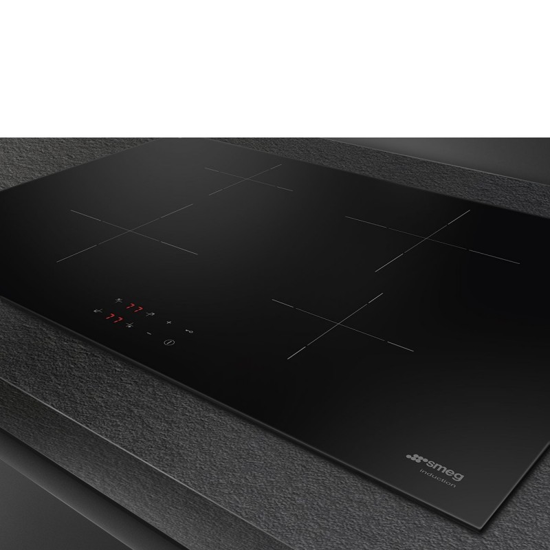 Smeg SI2741D hob Black Built-in 75 cm Zone induction hob 4 zone(s)