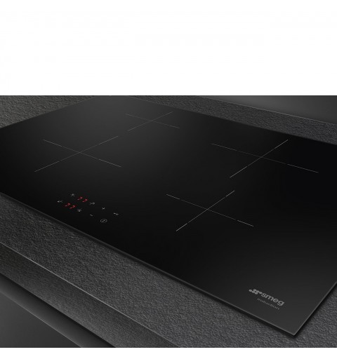 Smeg SI2741D hob Black Built-in 75 cm Zone induction hob 4 zone(s)