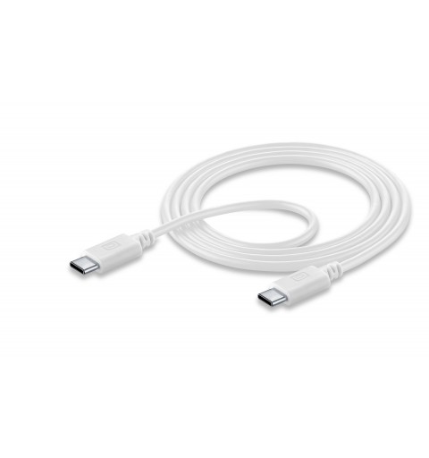 Cellularline USB cable 5A - USB-C to USB-C Cavo 5A da USB-C a USB-C per la ricarica e sincronizzazione dati Bianco