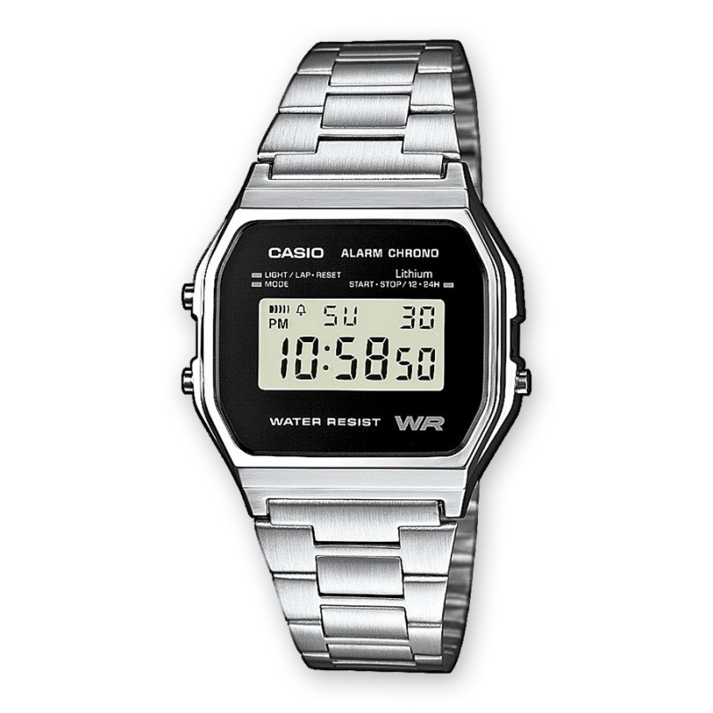 Casio A158WEA-1EF reloj Reloj de pulsera Unisex Electrónico Negro