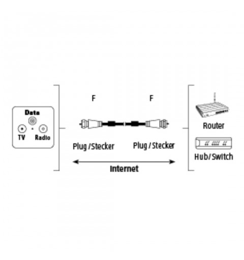 Hama 00040688 cable coaxial 5 m F Blanco