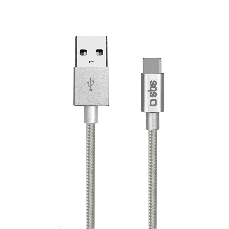 SBS TECABLETC15BS cable USB 1,5 m USB 2.0 USB A USB C Plata