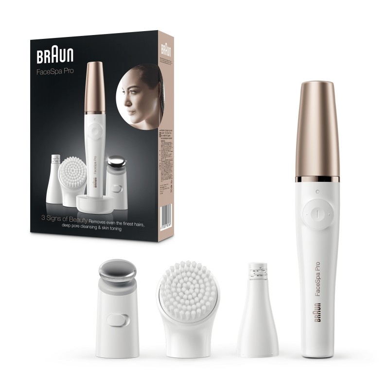 Braun FaceSpa Pro 911 10 Pinzette Weiß, Bronze