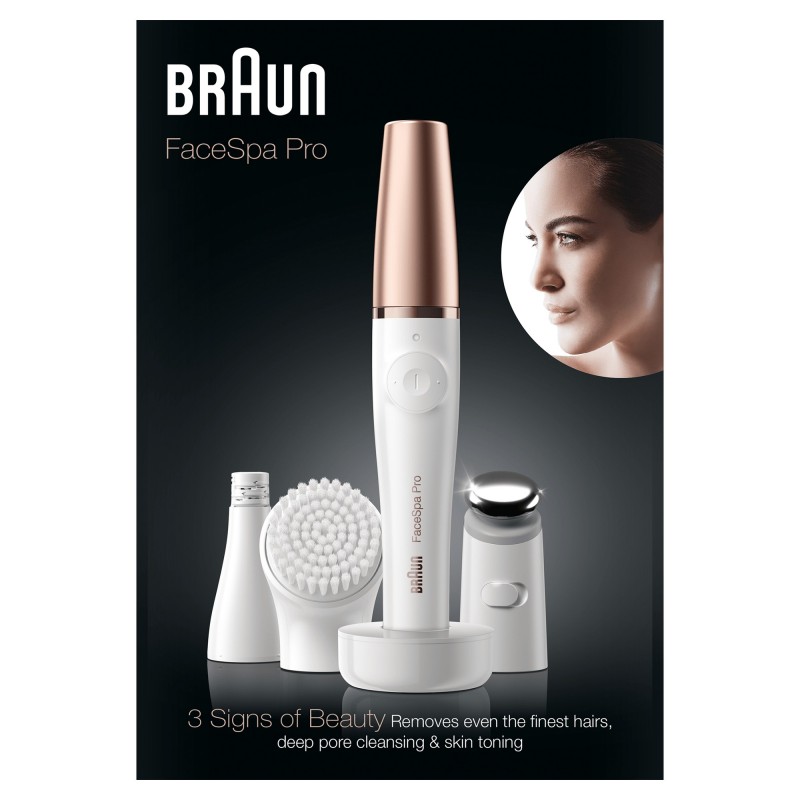 Braun FaceSpa Pro 911 10 Pinzette Weiß, Bronze