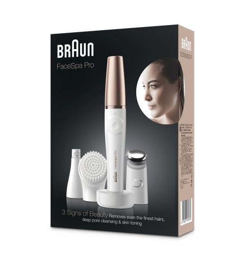 Braun FaceSpa Pro 911 10 Pinzette Weiß, Bronze