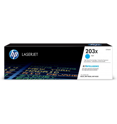 HP 203X Cyan Original LaserJet-Tonerkartusche mit hoher Reichweite