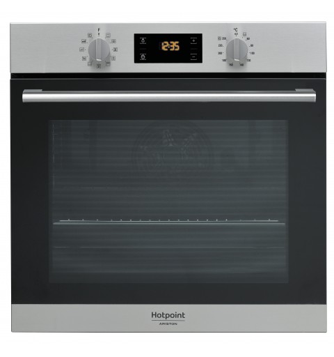 Hotpoint FA2 844 H IX HA Backofen 71 l A+ Schwarz, Satinierter Stahl