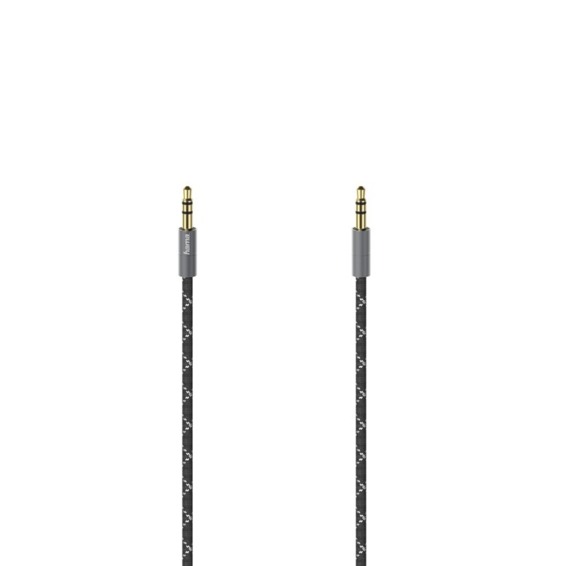 Hama 00205129 cable de audio 0,75 m 3,5mm Negro, Gris