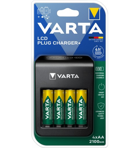 Varta LCD Plug Charger+ Pile domestique Secteur