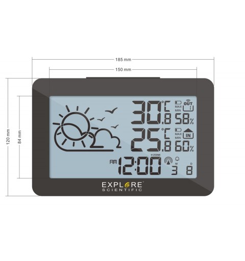 Explore Scientific WSH4002 sveglia Sveglia digitale Nero