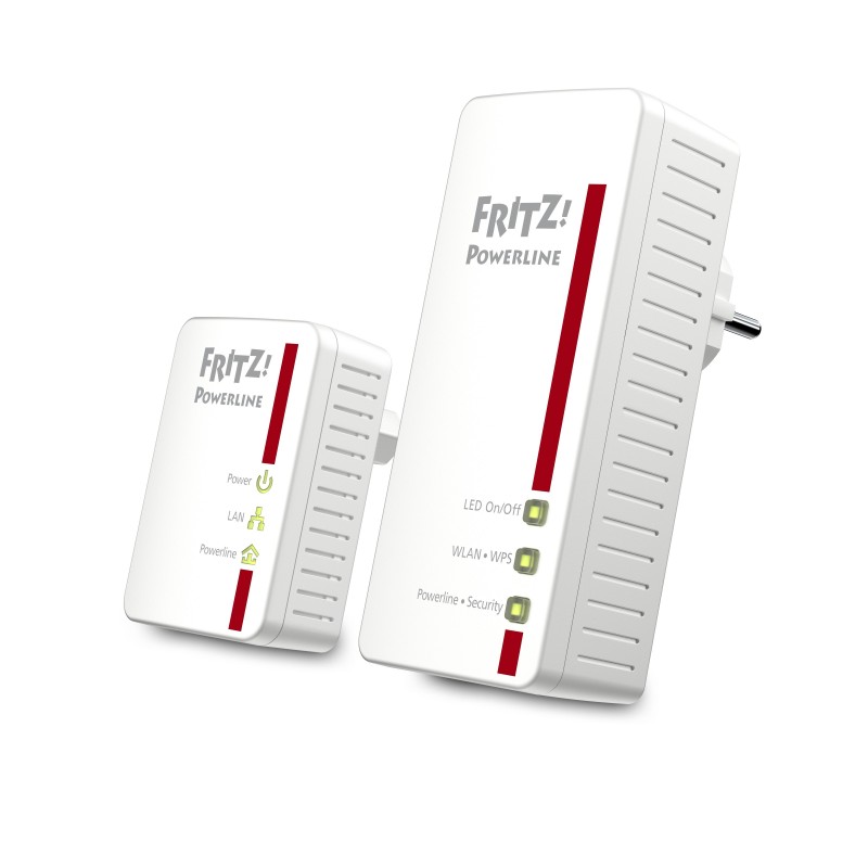 FRITZ! Powerline 540E WLAN Set International 500 Mbit s Eingebauter Ethernet-Anschluss Weiß 2 Stück(e)