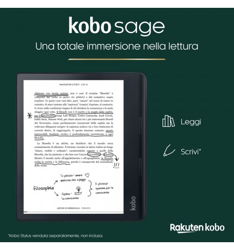 Rakuten Kobo Sage e-book reader Touchscreen 32 GB Wi-Fi Black