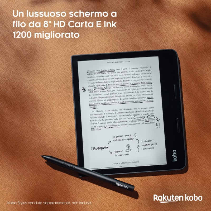 Rakuten Kobo Sage lectore de e-book Pantalla táctil 32 GB Wifi Negro