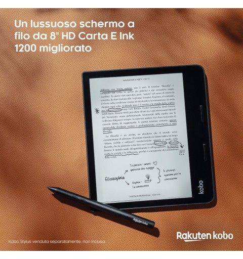 Rakuten Kobo Sage lectore de e-book Pantalla táctil 32 GB Wifi Negro