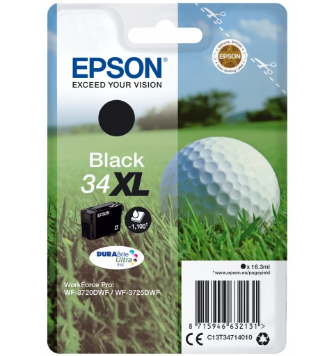 Epson Golf ball Singlepack Black 34XL DURABrite Ultra Ink