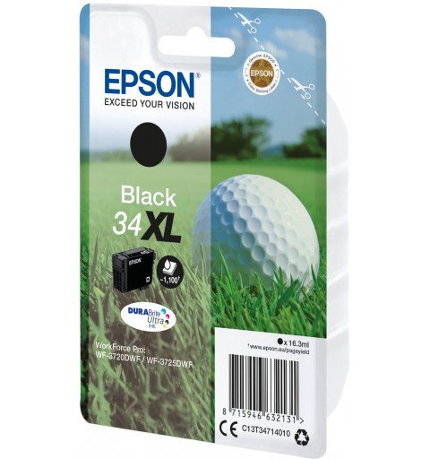 Epson Golf ball Singlepack Black 34XL DURABrite Ultra Ink