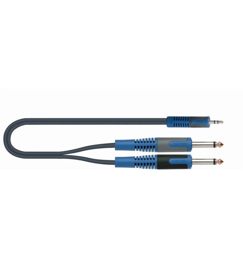 QUIK-LOK RKSA 140-5 audio cable 5 m 3.5mm 2 x 6.35mm Black, Blue, Grey