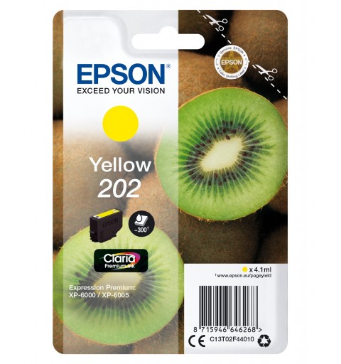 Epson Kiwi Singlepack Yellow 202 Claria Premium Ink