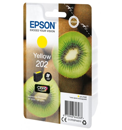 Epson Kiwi Singlepack Yellow 202 Claria Premium Ink