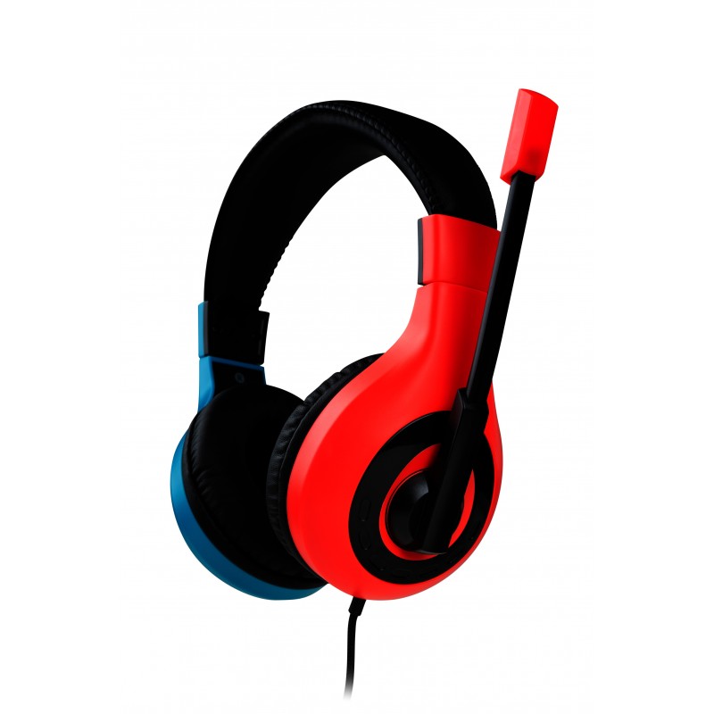 Bigben Connected SWITCHHEADSETV1R+B écouteur casque Avec fil Arceau Jouer Bleu, Rouge