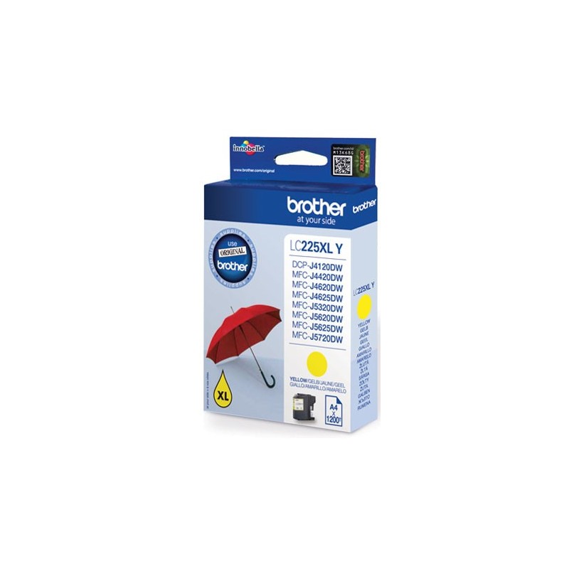 Brother LC-225XLY ink cartridge 1 pc(s) Original Yellow