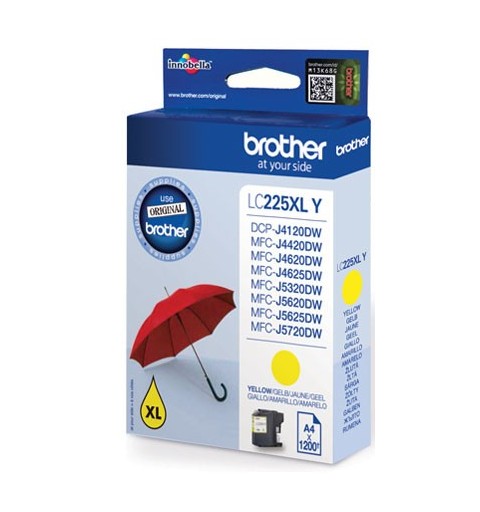 Brother LC-225XLY ink cartridge 1 pc(s) Original Yellow